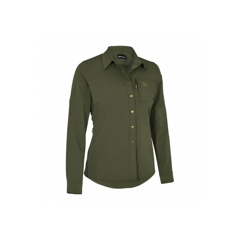 CHEMISE MANCHES LONGUES FEMME DEERHUNTER LADY ANTI-INSECT SHIRT WITH HHL TREATMENT - KAKI 2 CHEMISE MANCHES LONGUES FEMME DEERHUNTER LADY ANTI-INSECT SHIRT WITH HHL TREATMENT - KAKI