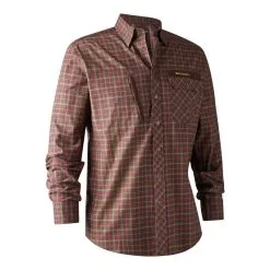 CHEMISE MANCHES LONGUES HOMME DEERHUNTER AIDEN SHIRT - ROUGE