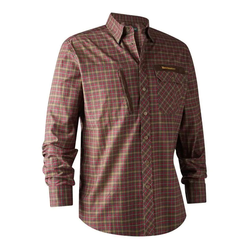 CHEMISE MANCHES LONGUES HOMME DEERHUNTER AIDEN SHIRT - ROUGE 3 CHEMISE MANCHES LONGUES HOMME DEERHUNTER AIDEN SHIRT - ROUGE
