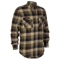 CHEMISE MANCHES LONGUES HOMME DEERHUNTER MARVIN - VERT/MARRON