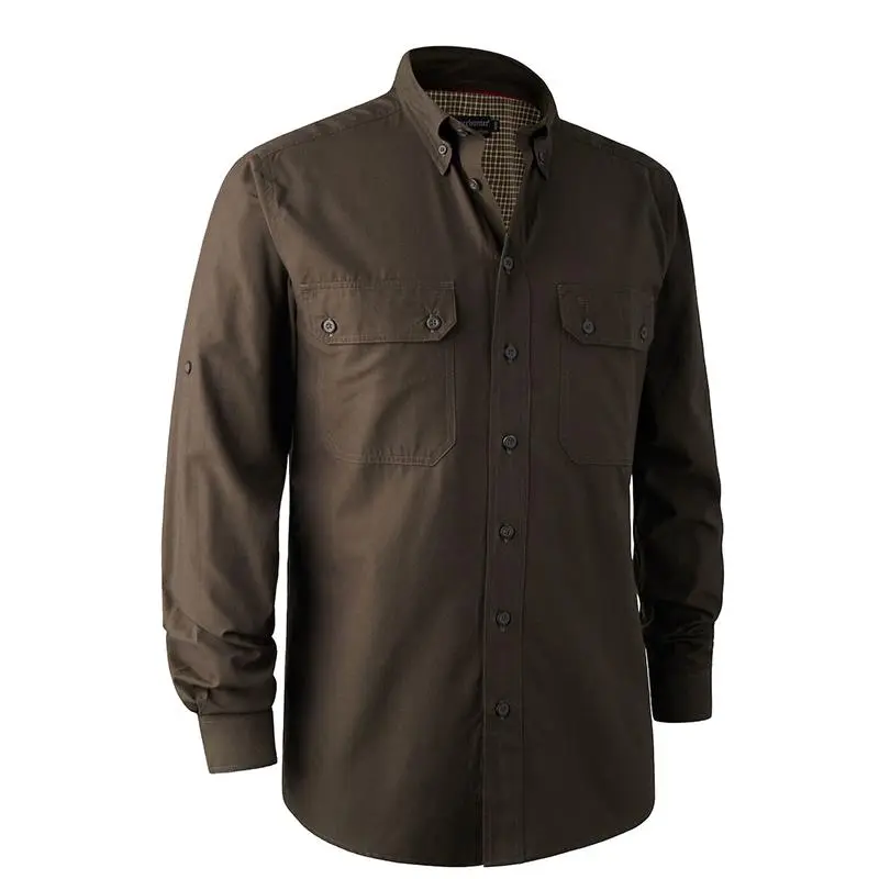 LONG SLEEVED-SHIRT DEERHUNTER REYBURN BAMBOO KHAKI 3 LONG SLEEVED-SHIRT DEERHUNTER REYBURN BAMBOO KHAKI