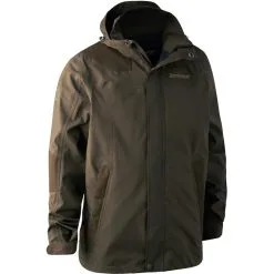 MAN JACKET DEERHUNTER TRACK RAIN JACKET WITH MEMBRANE WALNUT