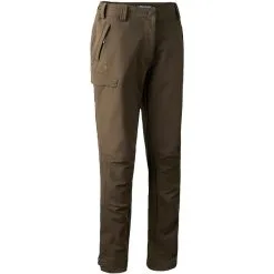 WOMAN PANTS DEERHUNTER LADY ANN FULL STRETCH TROUSERS BROWN LEAF